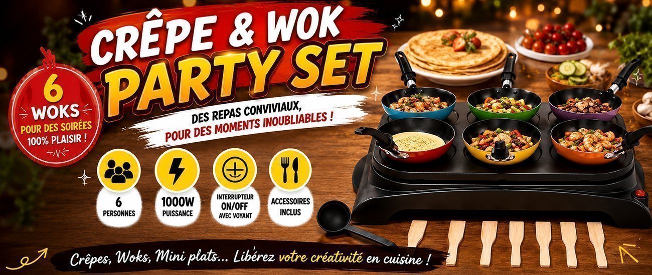 Crêpe & Wok Party Set