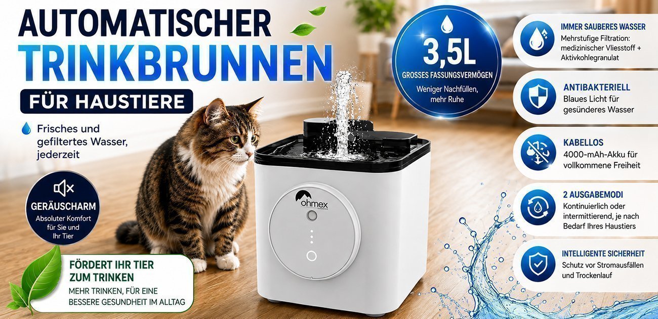 Automatischer Trinkbrunnen für Haustiere