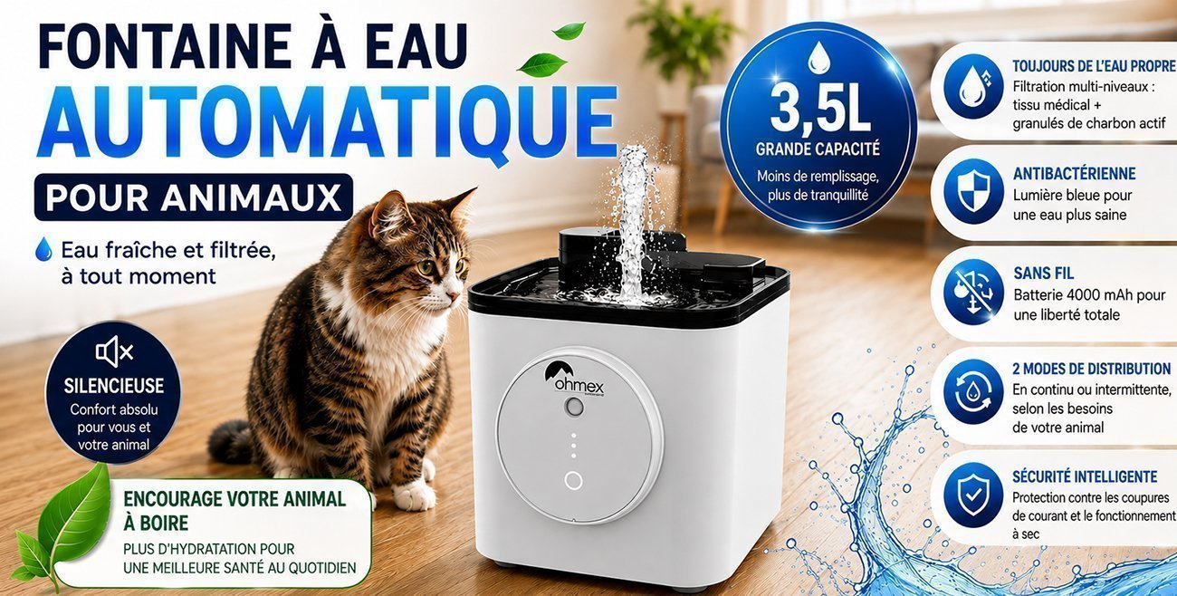 Fontaine à Eau Automatique pour Animaux de Compagnie