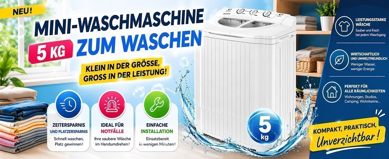 Mini-Waschmaschine ELEGO 5 kg