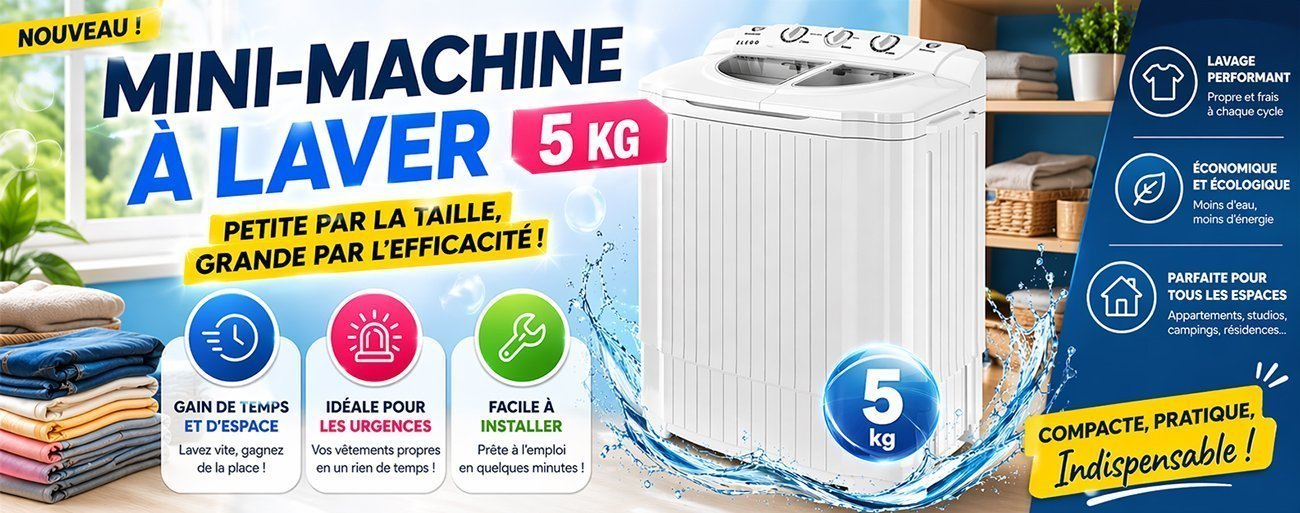 Mini-Machine à Laver ELEGO 5 kg