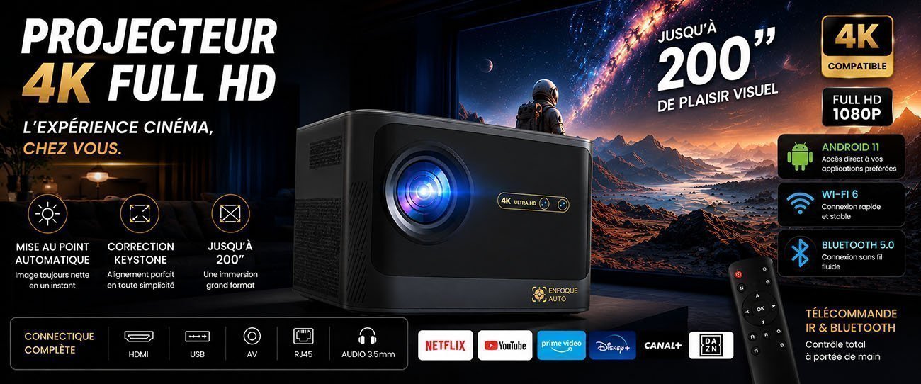 Projecteur 4K Full HD
